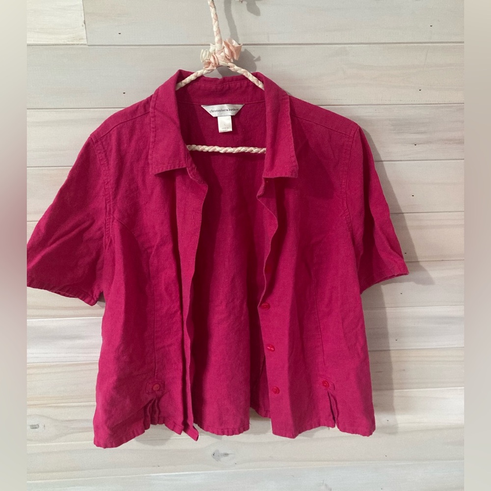 Christopher & Banks size Large linen/rayon blend top
